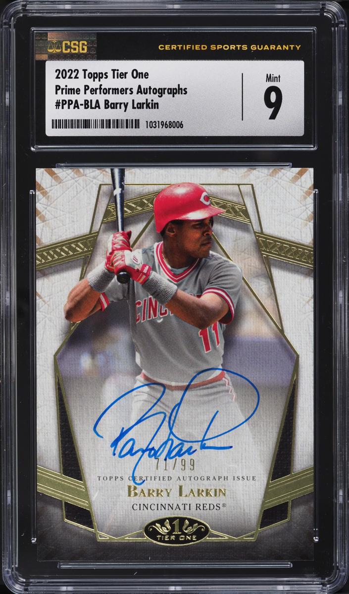 2022 Topps Tier One Baseball Barry Larkin #PPA-BLA