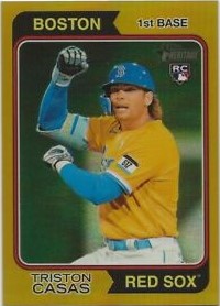 2023 Topps Heritage High Number Baseball Gold Border Triston Casas #587