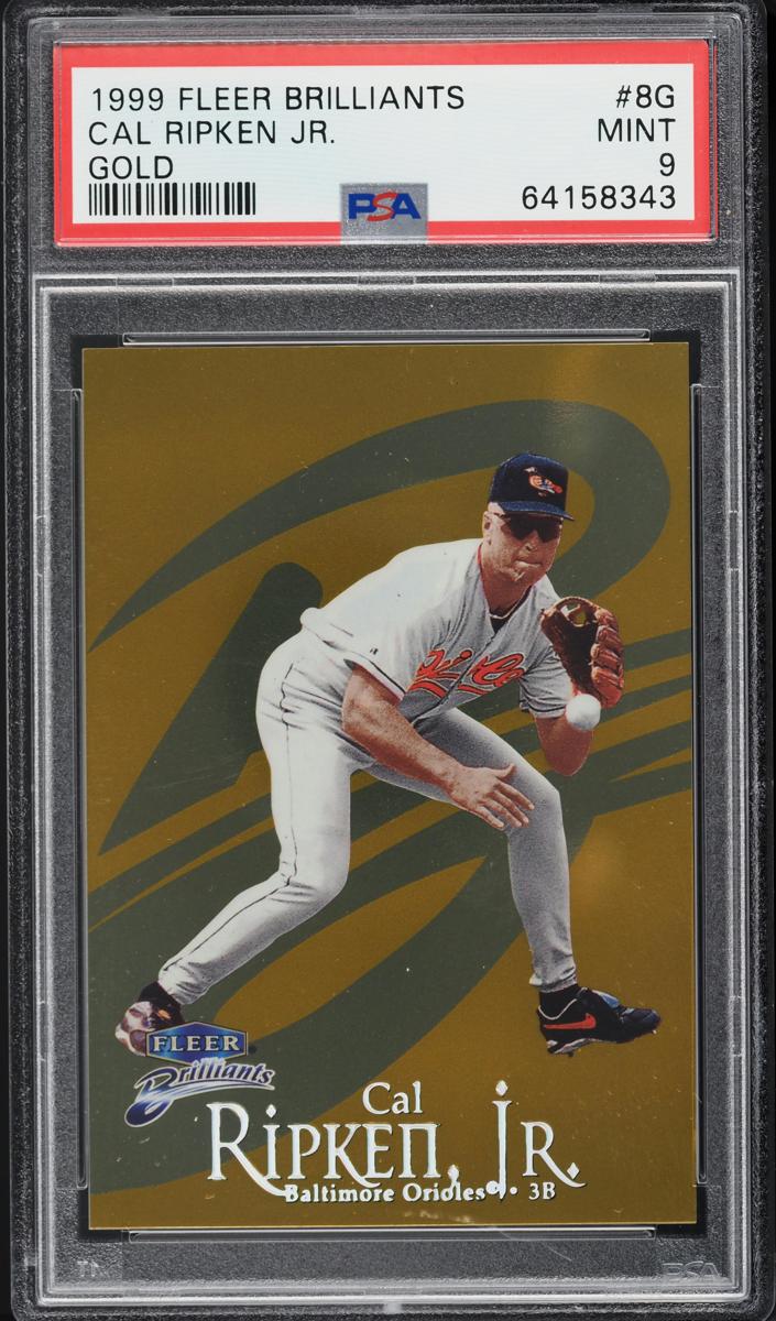 1999 Fleer Brilliants Baseball Gold Cal Ripken Jr. #8 PSA 10