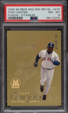 1999 Skybox Molten Metal Baseball Titanium Tony Gwynn #41F PSA 7.5
