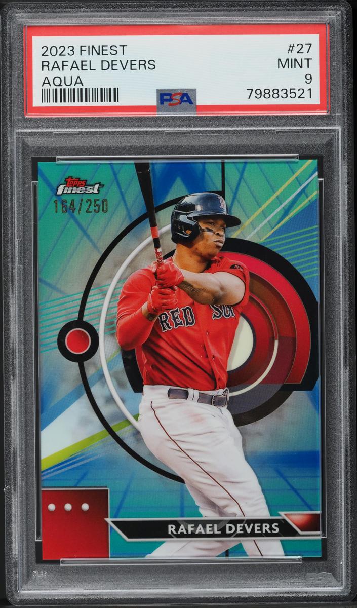 2023 Topps Finest Baseball Aqua Rafael Devers #27