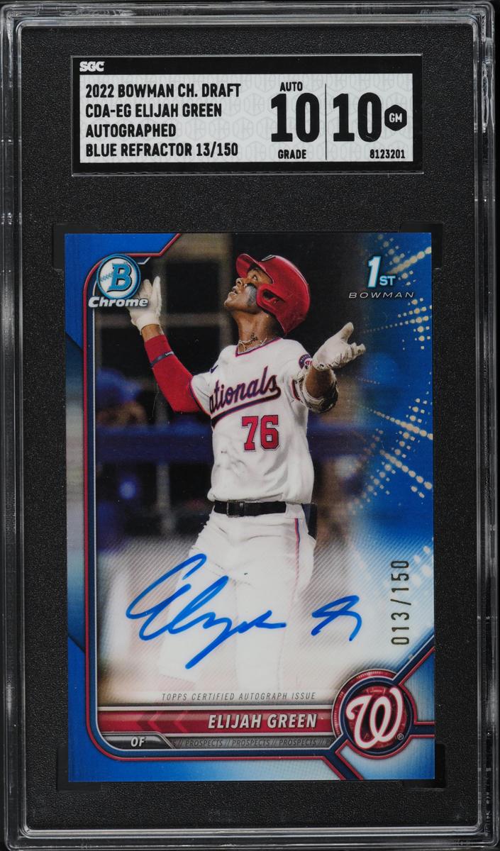 2022 Bowman Draft Baseball Blue Elijah Green #CDA-EG PSA 10