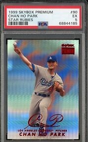 1999 Skybox Premium Baseball Star Rubies Chan Ho Park #90 PSA 5
