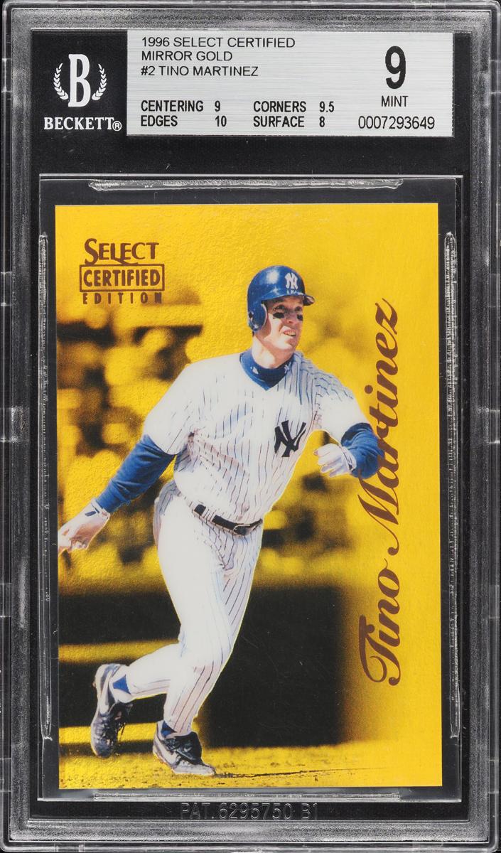 1996 Select Certified Baseball Mirror Gold Tino Martinez #2 PSA 9
