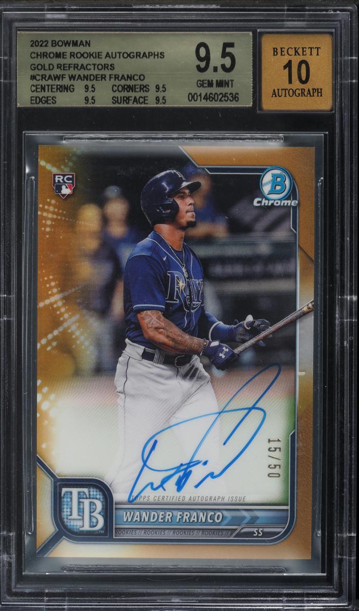 2022 Bowman Chrome Baseball Gold Wander Franco #CRA-WF BGS 9.5