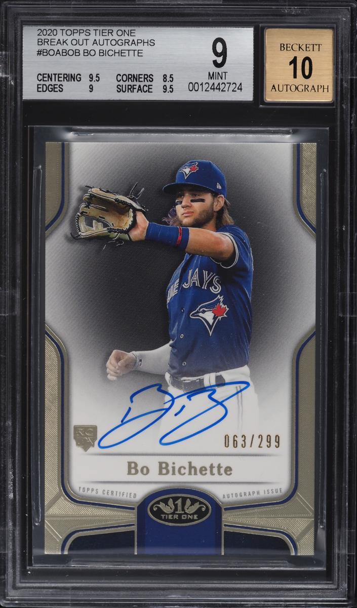 2020 Topps Tier One Baseball Bo Bichette #BOA-BOB BGS 9