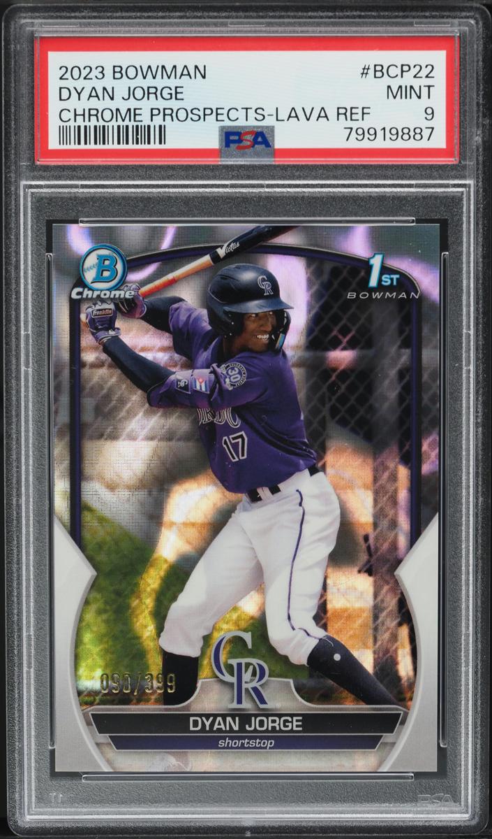 2023 Bowman Chrome Prospects Baseball Lava Dyan Jorge #BCP-22 PSA 8.5