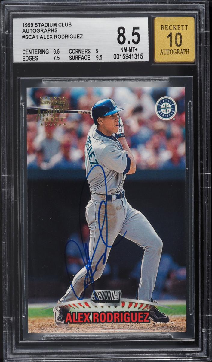 1999 Topps Stadium Club Baseball Alex Rodriguez #SCA1 BGS 8