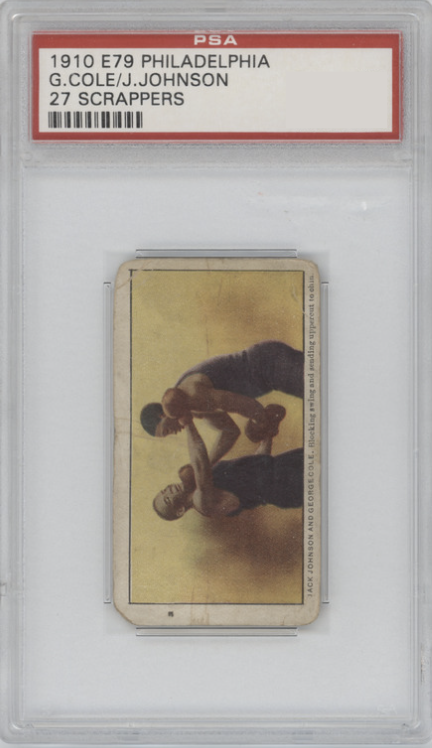 1911 T9 Turkey Red Boxing Jack Johnson #76 card