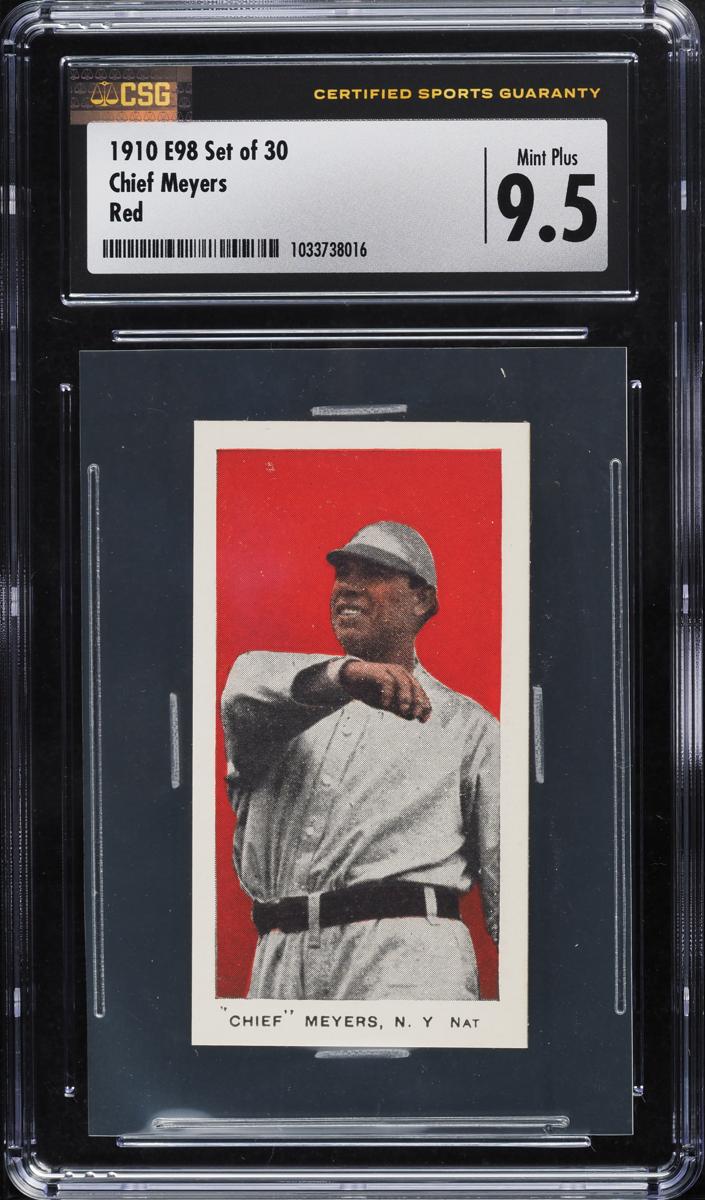 1910 E98 Baseball Red Chief Meyers #18 PSA 5.5
