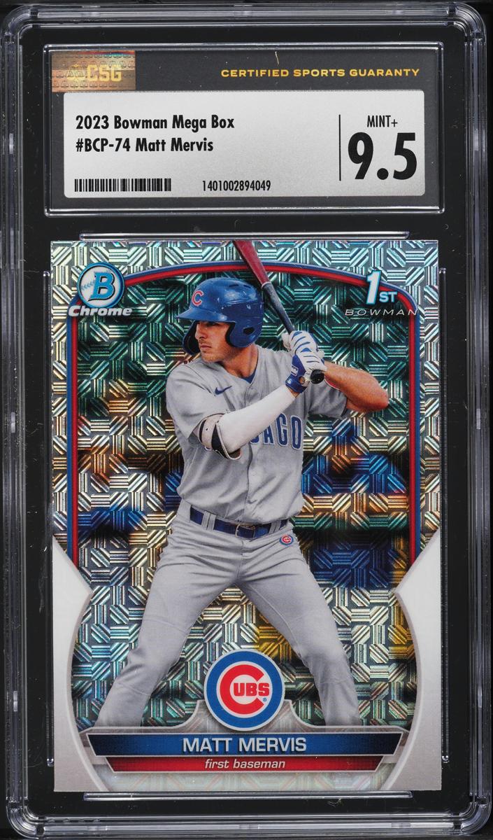 2023 Bowman Chrome Mega Box Baseball Matt Mervis #BCP-74 PSA 10