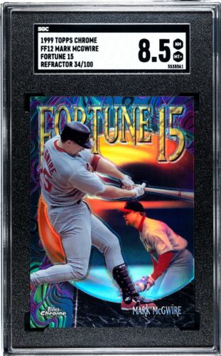 1999 Topps Chrome Baseball Refractor Mark McGwire #FF12 PSA 9