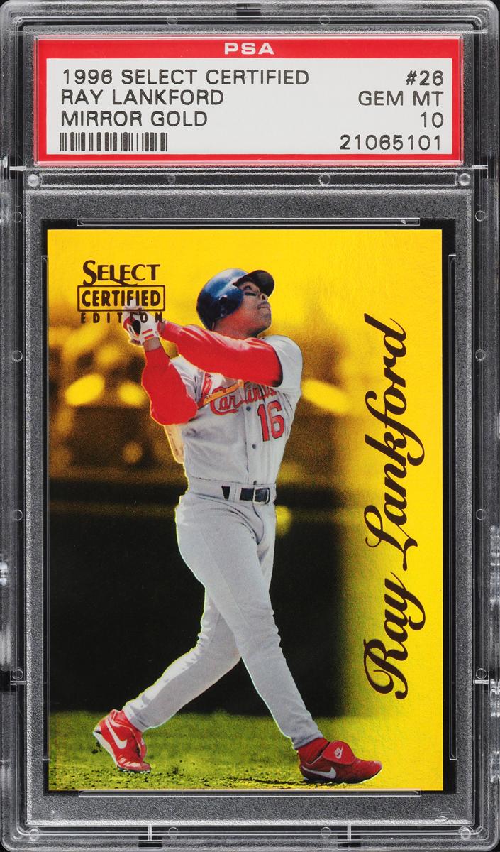 1996 Select Certified Baseball Mirror Gold Ray Lankford #26 PSA 9