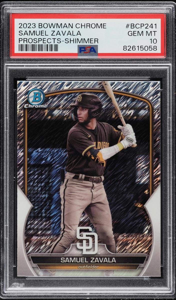 2023 Bowman Chrome Prospects Baseball Shimmer Samuel Zavala #BCP-241 PSA 9
