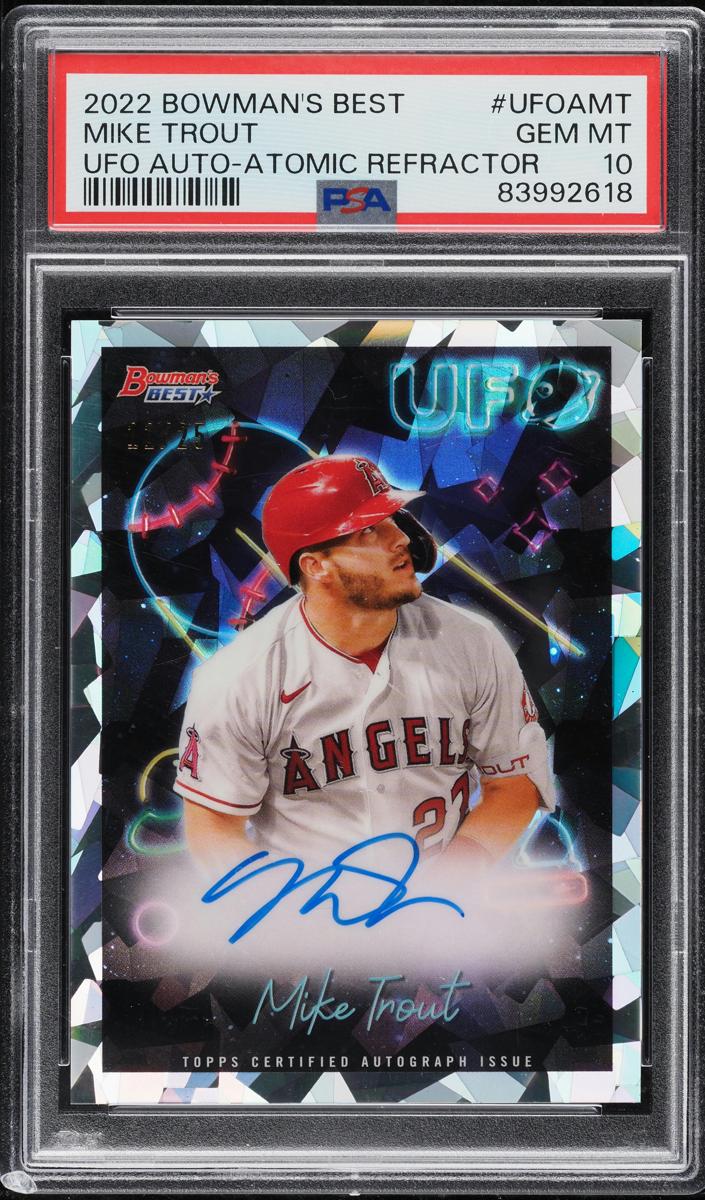 2022 Bowman's Best Baseball Atomic Mike Trout #UFOA-MT PSA 10