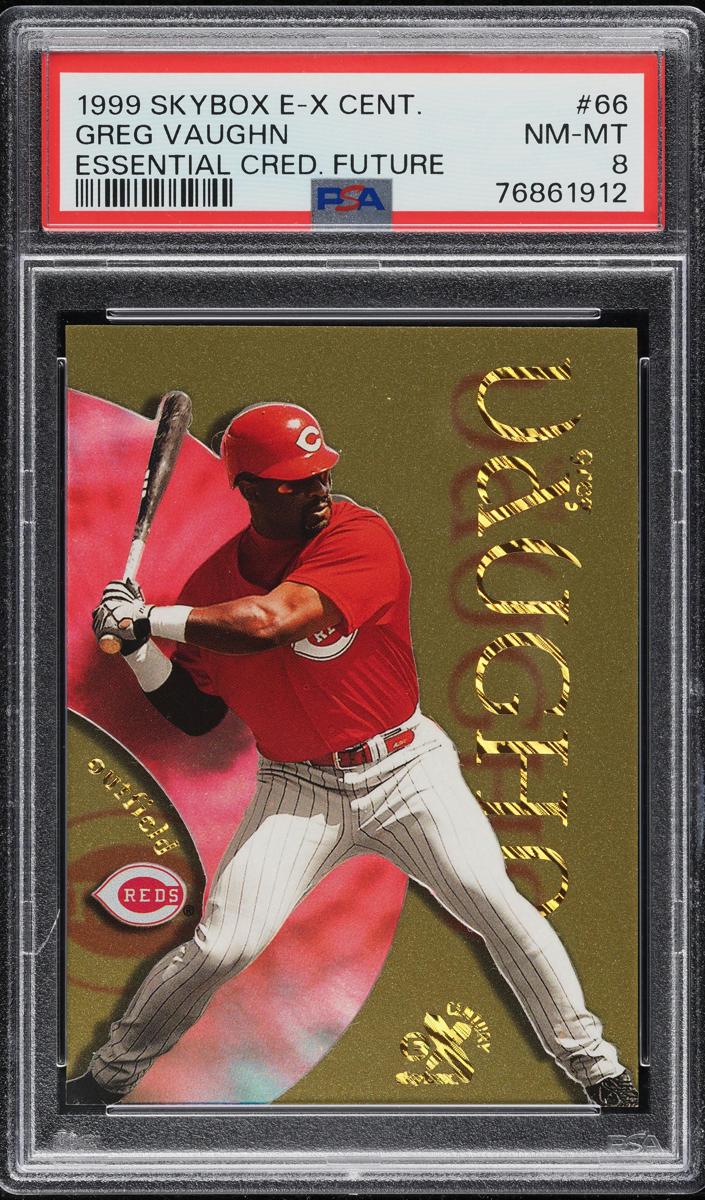 1999 Skybox E-X Century Baseball Essential Credentials Future Greg Vaughn #66