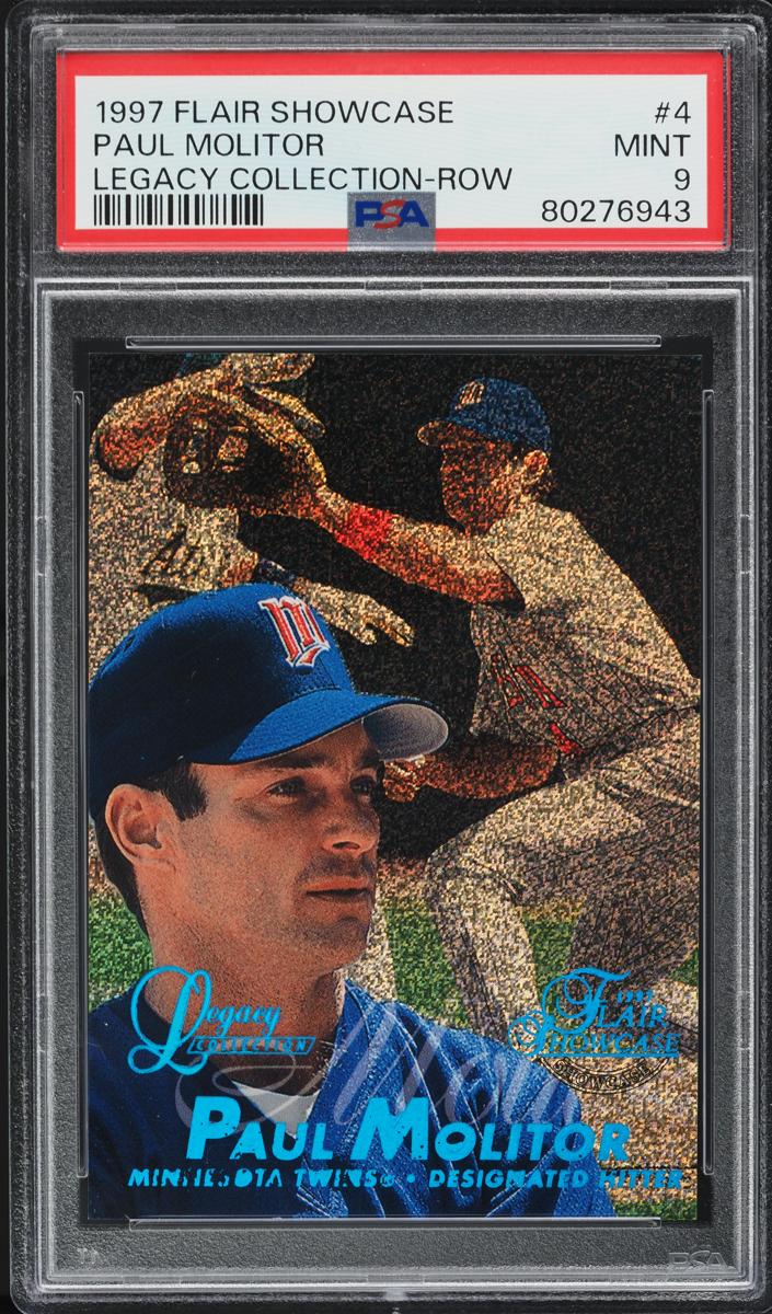 1997 Flair Showcase Baseball Row 0 Paul Molitor #4 PSA 9