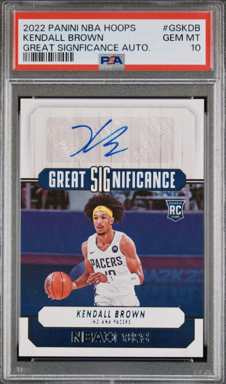 2022 Panini Hoops Kendall Brown #GS-KDB card
