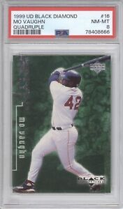 1999 Upper Deck Black Diamond Baseball Quadruple Mo Vaughn #16 PSA 8