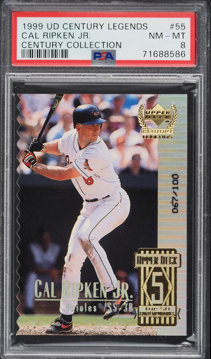 1999 Upper Deck Century Legends Baseball Century Collection Cal Ripken Jr. #55 PSA 8
