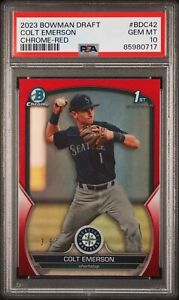 2023 Bowman Draft Chrome Baseball Red Colt Emerson #BDC-42 PSA 9
