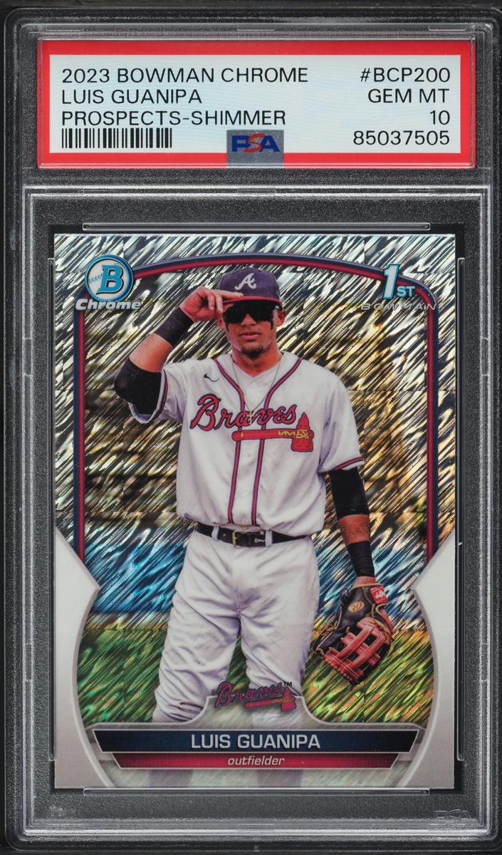 2023 Bowman Chrome Prospects Baseball Shimmer Luis Guanipa #BCP-200 PSA 9