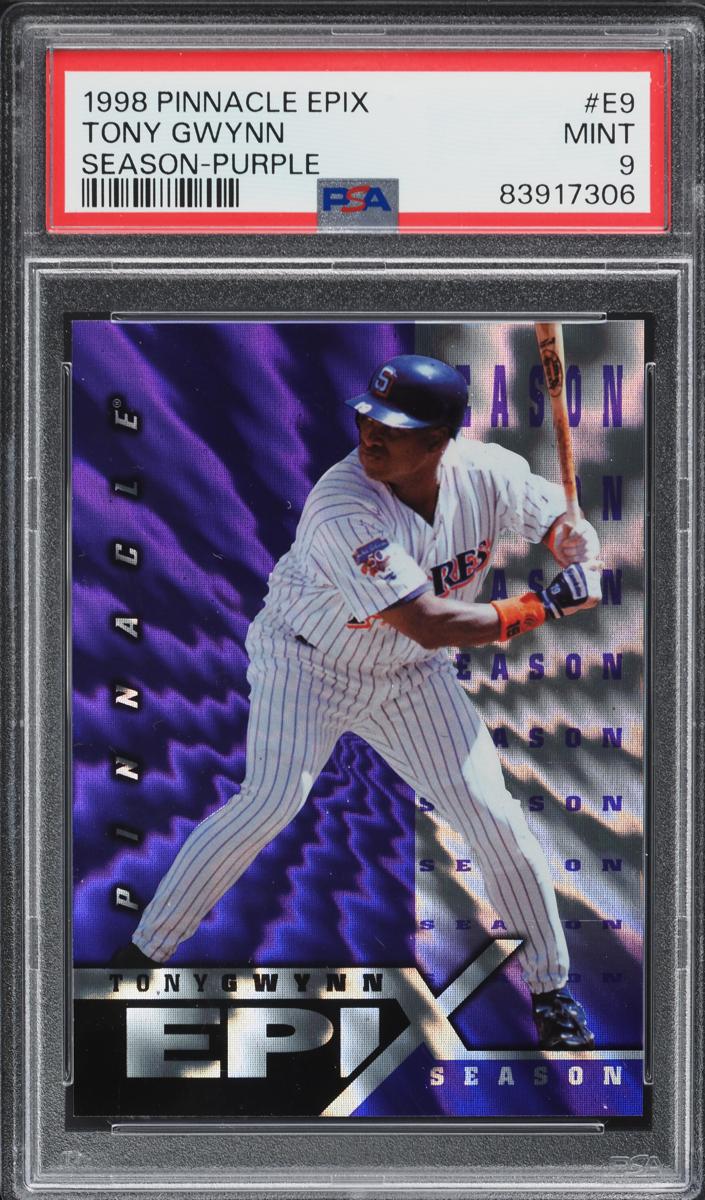 1998 Pinnacle Baseball Purple Tony Gwynn #E9 PSA 9