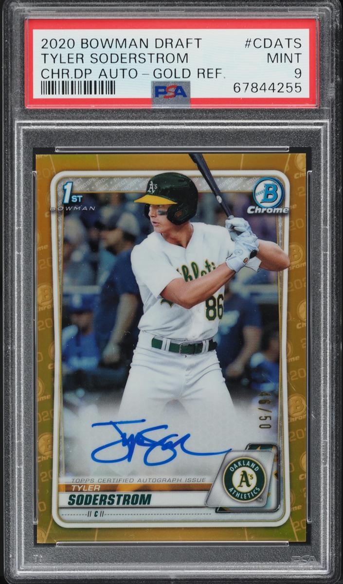 2020 Bowman Draft Chrome Baseball Gold Tyler Soderstrom #CDA-TS PSA 9