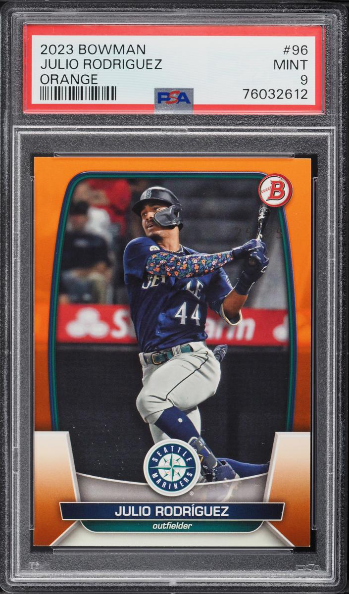 2023 Bowman Baseball Orange Julio Rodriguez #96 PSA 8.5
