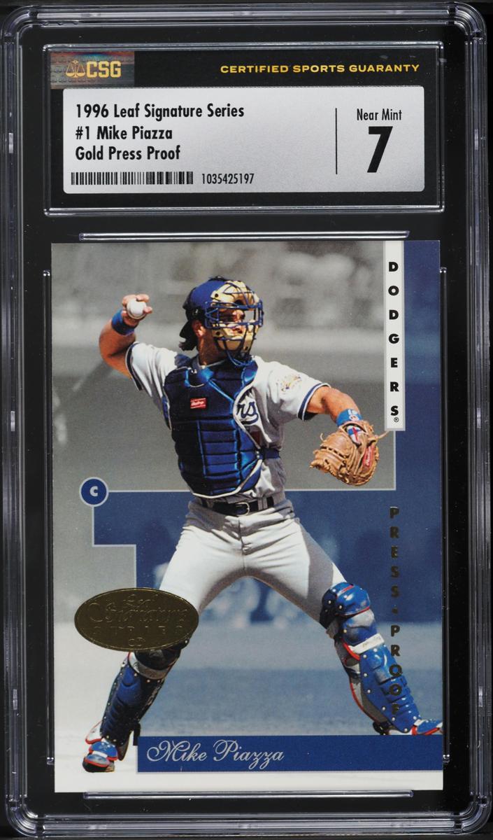 1996 Leaf Signature Series Baseball Gold Press Proof Mike Piazza #1