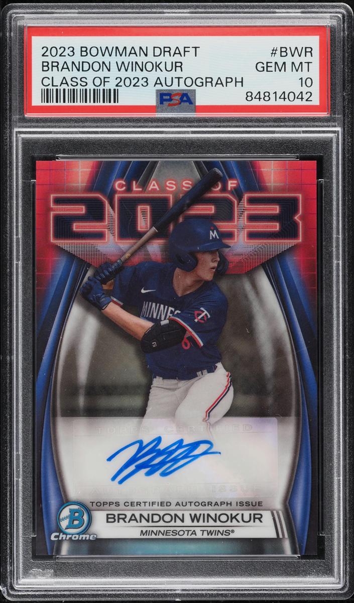 2023 Bowman Draft Chrome Baseball Brandon Winokur #23A-BWR PSA 10