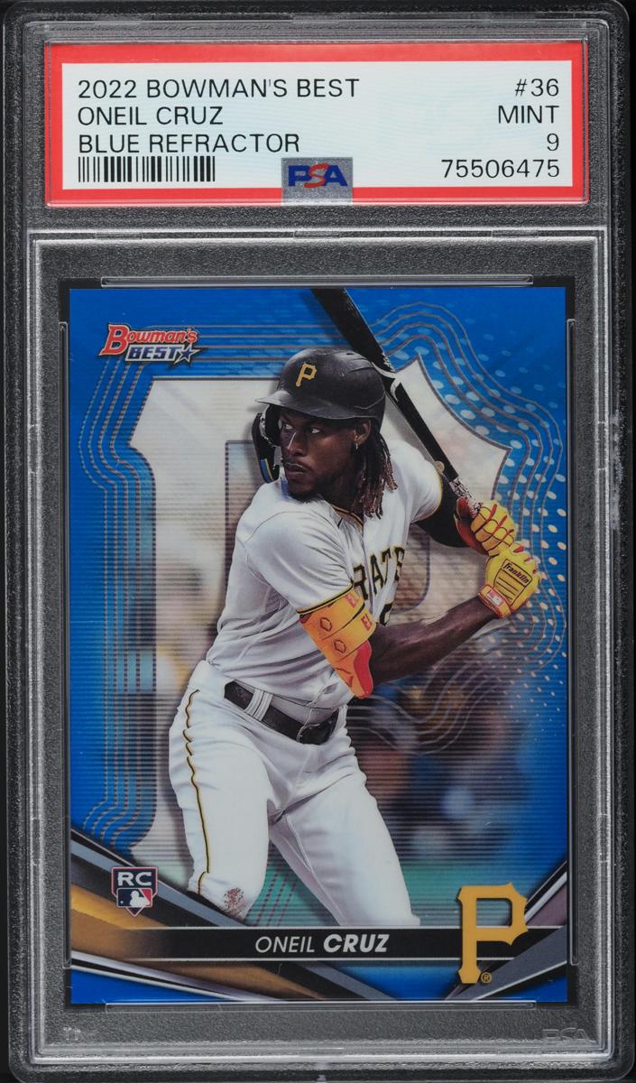 2022 Bowman's Best Baseball Blue Oneil Cruz #36 PSA 9
