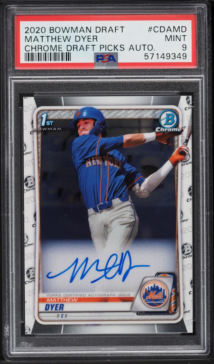 2020 Bowman Draft Chrome Baseball Matthew Dyer #CDA-MD