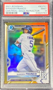 2021 Bowman Chrome Prospects Baseball Gold Wander Franco #BCP-57 PSA 9