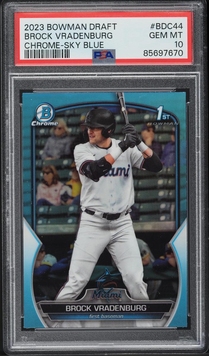 2023 Bowman Draft Chrome Baseball Sky Blue Brock Vradenburg #BDC-44 PSA 9