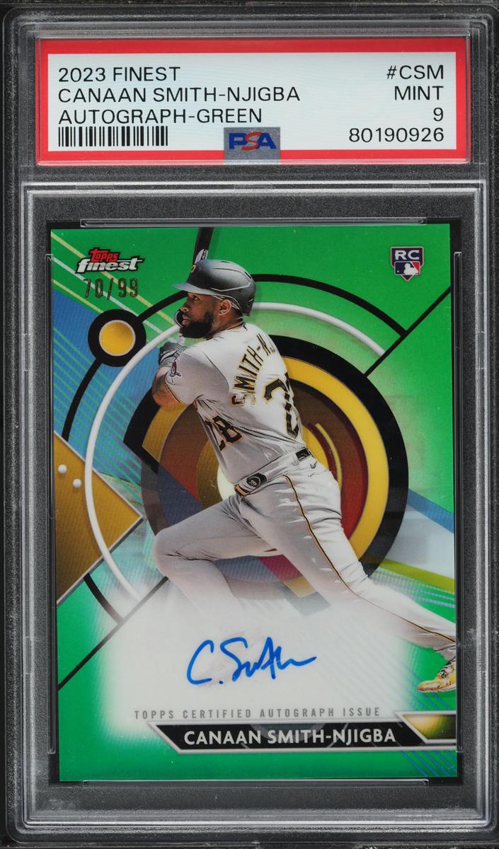 2023 Topps Finest Baseball Green Canaan Smith-Njigba #FA-CSM PSA 8.5