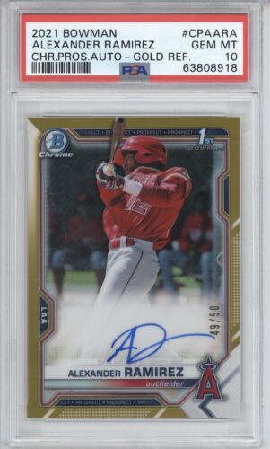 2021 Bowman Chrome Prospects Baseball Gold Alexander Ramirez #CPA-ARA