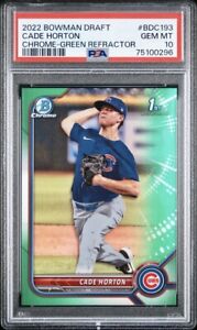 2022 Bowman Draft Baseball Green Cade Horton #BDC-193 PSA 10