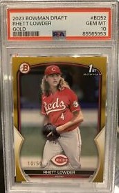 2023 Bowman Draft Baseball Gold Rhett Lowder #BD-52 PSA 10