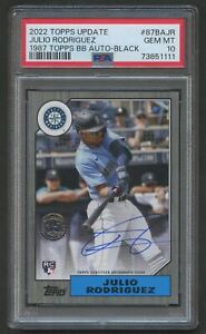 2022 Topps Update Baseball Black Julio Rodriguez #87BA-JR PSA 9