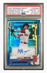 2021 Bowman Draft Baseball Blue Marcelo Mayer #CDA-MM PSA 9