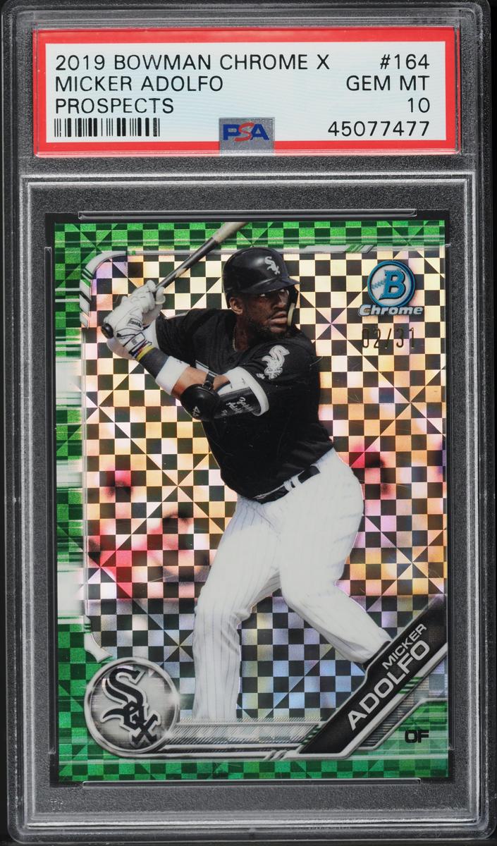 2019 Bowman Chrome Prospects X Baseball BASE Micker Adolfo #BCP-164 PSA 10
