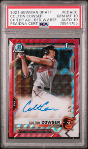 2021 Bowman Draft Baseball Red Wave Colton Cowser #CDA-CC PSA 10