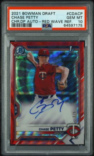 2021 Bowman Draft Baseball Red Wave Chase Petty #CDA-CP