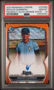 2023 Bowman Chrome Baseball Orange Wave Brailer Guerrero #CPA-BG