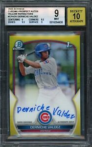 2023 Bowman Chrome Baseball Yellow Derniche Valdez #CPA-DV