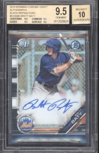 2019 Bowman Draft Chrome Baseball Black Brett Baty #CDA-BB BGS 9.5