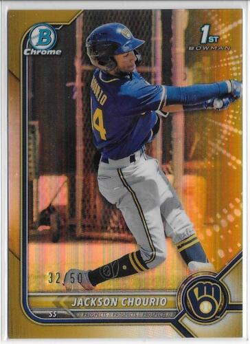 2022 Bowman Chrome Prospects Baseball Gold Jackson Chourio #BCP-79