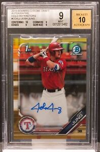 2019 Bowman Draft Chrome Baseball Gold Josh Jung #CDA-JJ BGS 8.5