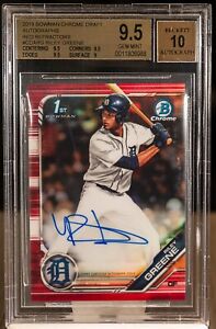 2019 Bowman Draft Chrome Baseball Red Riley Greene #CDA-RG BGS 9.5
